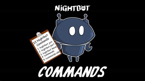 nightbot commands|view nightbot commands for channel.